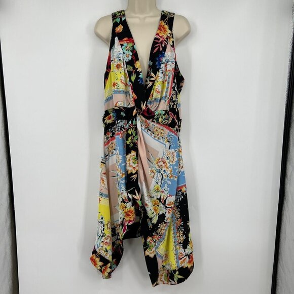 Soho Jeans NY & Co. Dress Asymmetrical Multimedia Mini Size Large - Picture 1 of 14